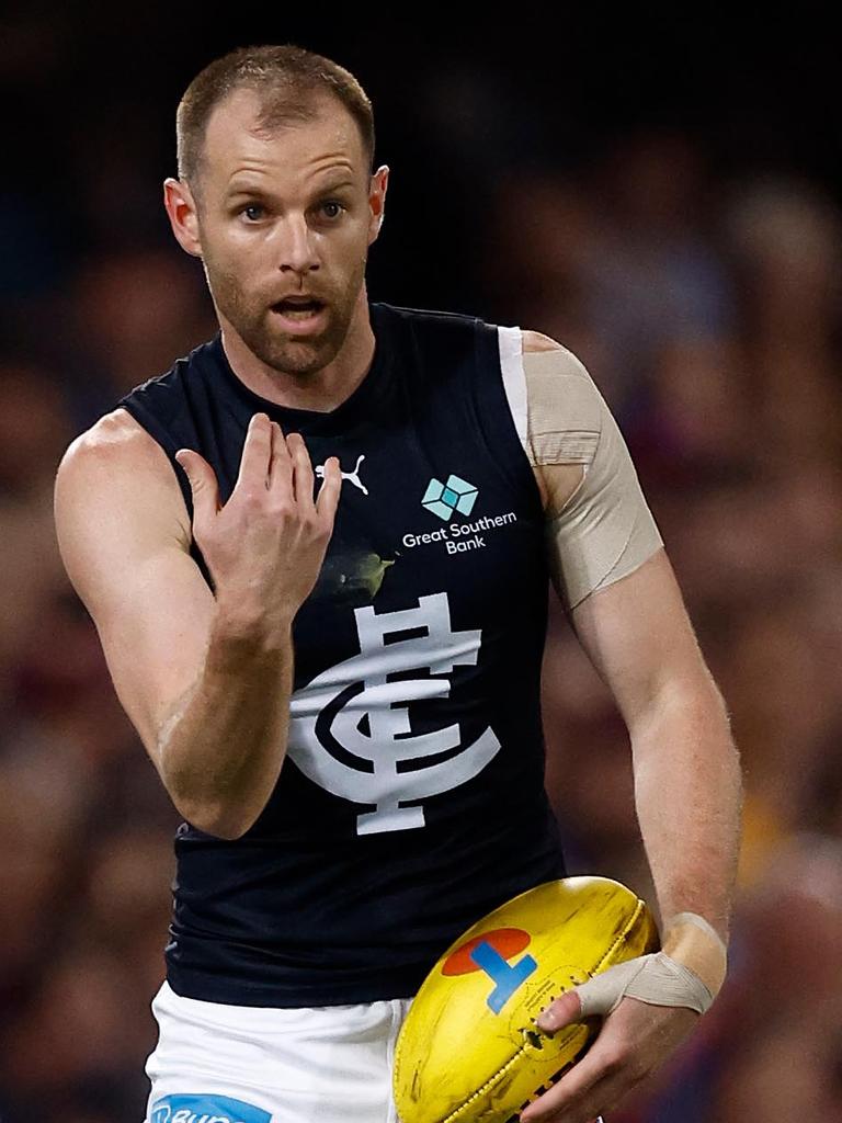 Sam Docherty will be like a new recruit for the Blues. Picture: Michael Willson/AFL Photos via Getty Images