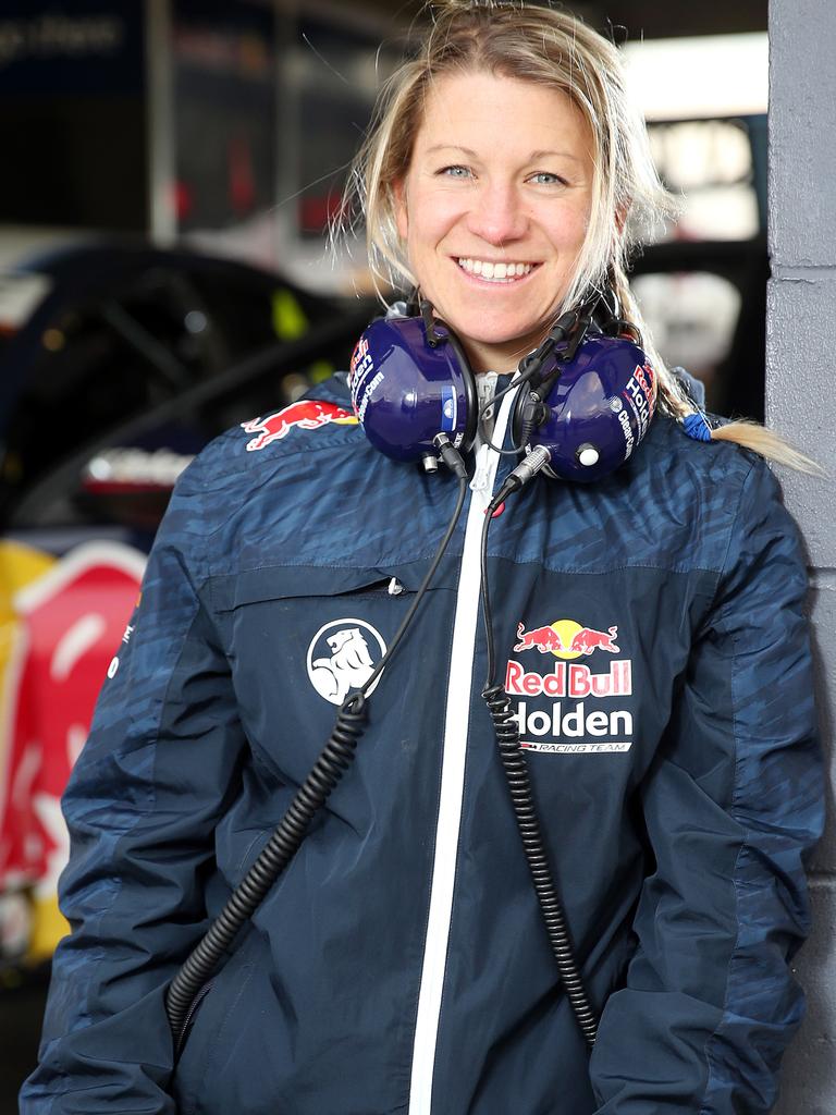 CHAMPIONS OF EDUCATION: Race engineer and Dare to Be Different ambassador. Romy is instrumental in the performance of the Red Bull Holden racing car and the team of mechanics behind it. Despite travelling with the team for 189 days last year, she is heavily involved in educating the future generation of female engineers. Romy is an ambassador for Dare To Be Different, which aims to increase the participation of women in all forms of motor racing and change the views of women in perceived male-dominated industries. Picture: Tim Hunter.