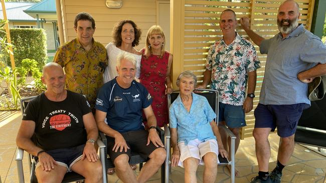 Patricia ‘Pat’ Marie Kelly surrounded by her children at a recent family gathering.