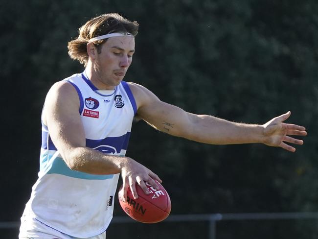 NFNL footy: Heidelberg West v Kilmore at Heidelberg Park. Kilmore player Bailey Taylor-Egan  Picture: Valeriu Campan