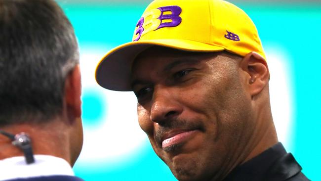 LaVar Ball, father of Los Angeles Lakers young gun Lonzo Ball and UCLA freshman LiAngelo Ball, the latter of whom was reportedly arrested in China. Photo: Mike Stobe (Getty Images/AFP)