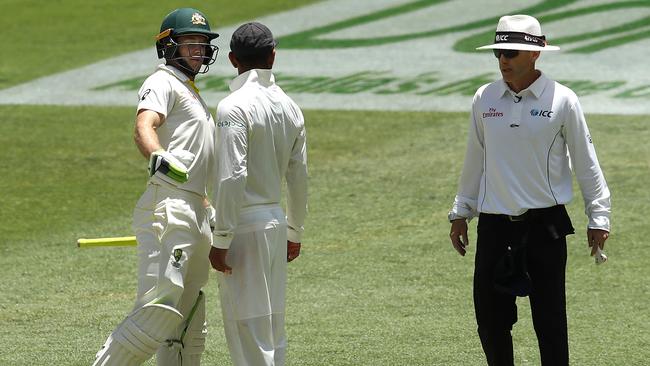 Paine and Indian captain Virat Kohli had a number of run-ins during the Perth Test. Picture: Getty Images