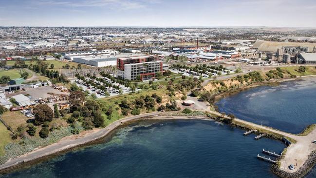 The Power Station development site is at the end of Mackay St, opposite the GrainCorp terminal.