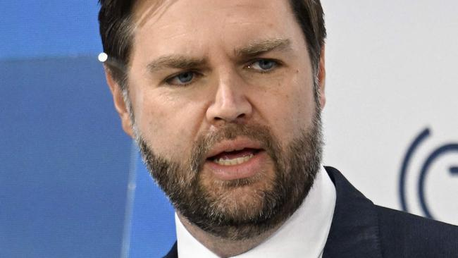 US Vice President JD Vance delivers his speech during the 61st Munich Security Conference (MSC) in Munich, southern Germany on February 14, 2025. (Photo by THOMAS KIENZLE / AFP)