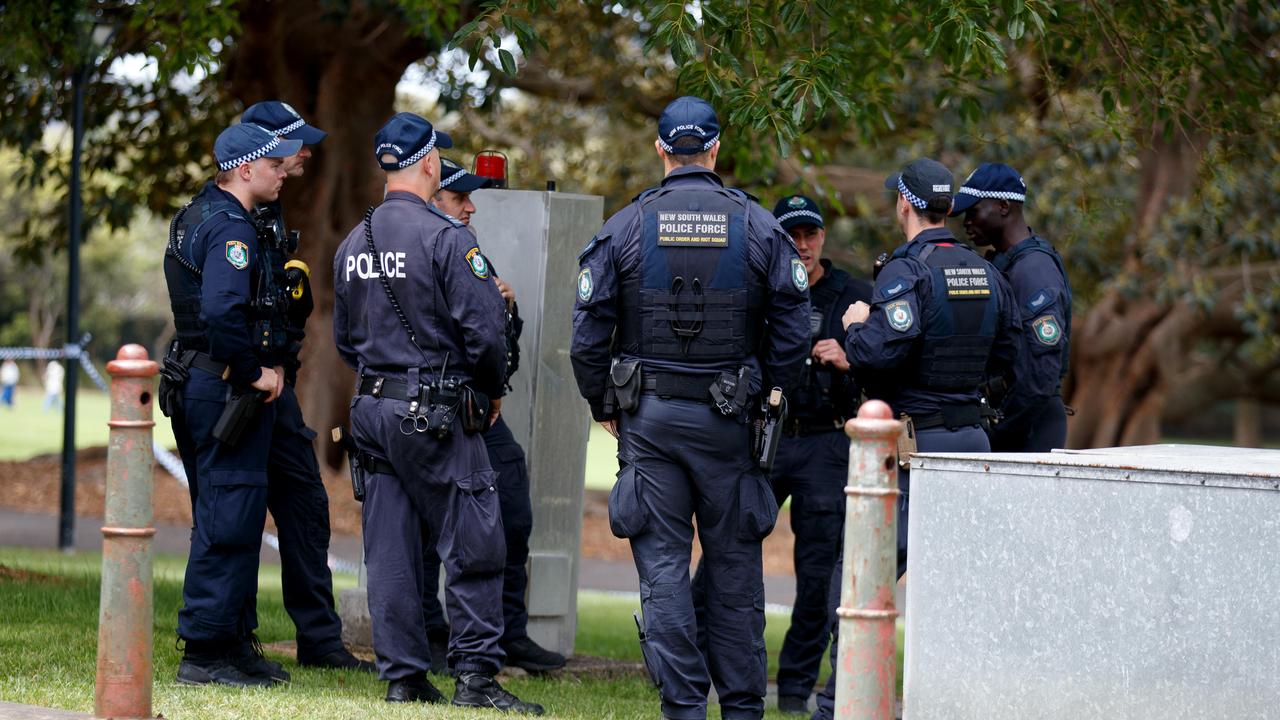 Police rushed to the NSW State Parliament after a man fired a gel blaster. Picture: NewsWire / Nikki Short