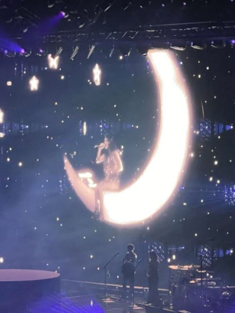 Rodrigo hovered above delighted fans art Qudos Bank Arena. Picture: Christine Estera