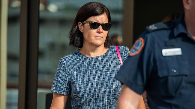 Former Chief Minister Natasha Fyles leaving Darwin Local Court after giving evidence against former real estate agent Suzanne Lee Milgate over an alleged cream crepe attack in Nightcliff on September 24 2023. Picture: Pema Tamang Pakhrin