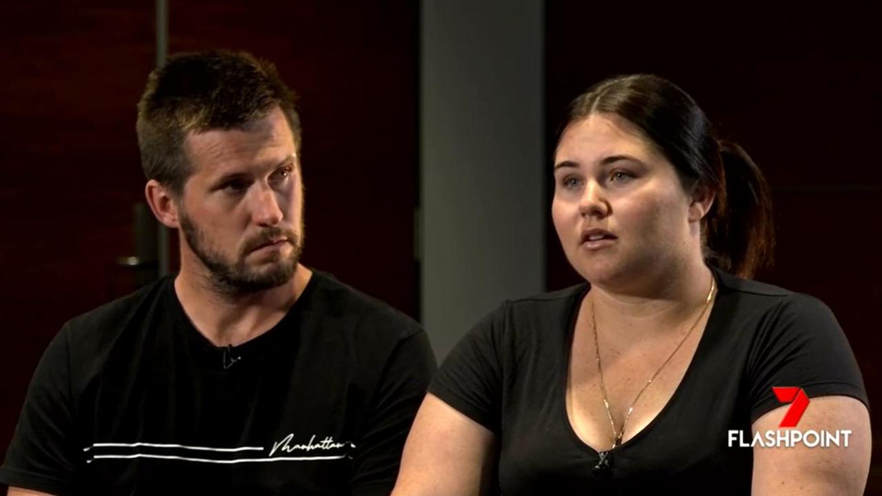 Ellie Smith and Jake Gliddon speak to Channel 7's Flashpoint about Cleo Smith. Picture: Channel 7