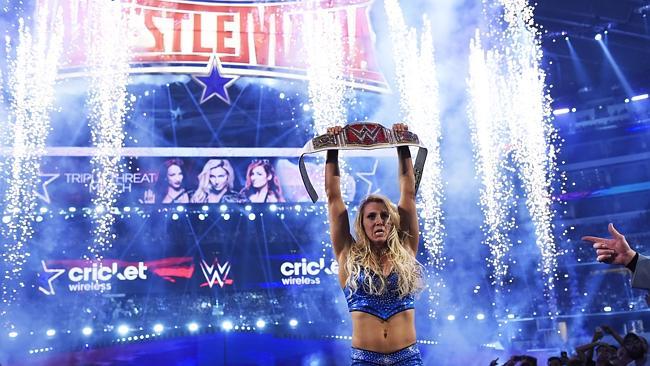 Fliehr’s performance at WrestleMania in April was hailed by many as the highlight of the four-hour event. Image: Supplied by WWE.