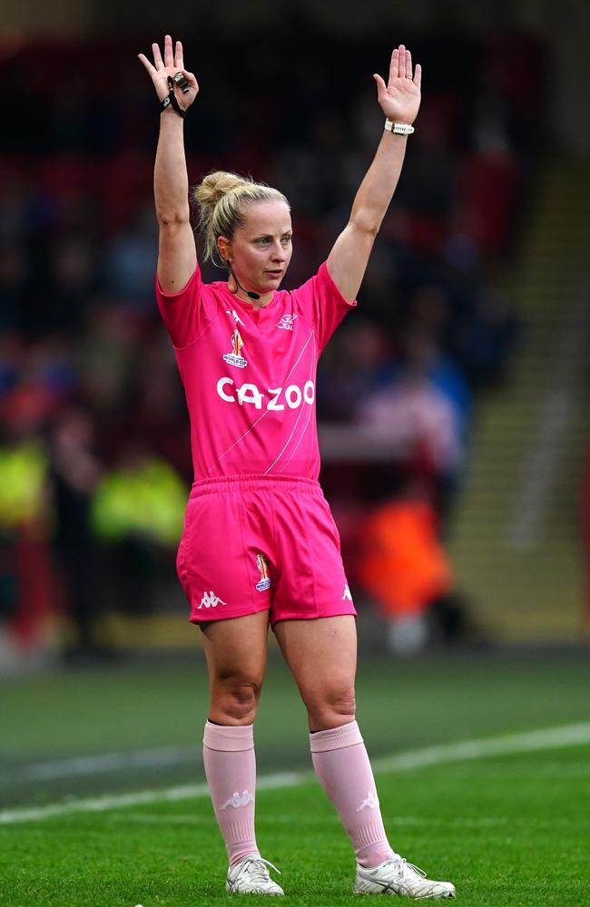 Rockhampton’s Belinda Sharpe has been appointed to referee the Rugby League World Cup women’s grand final between Australia and New Zealand. (Photo by Mike Egerton/PA Images via Getty Images)