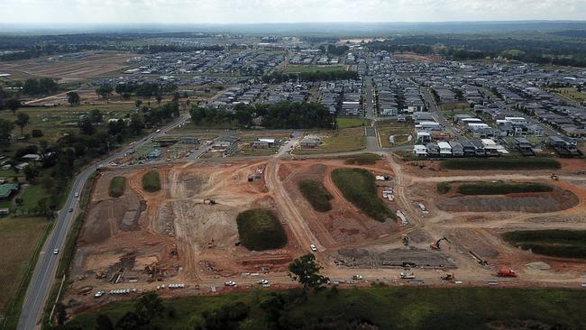 Box Hill in Sydney’s northwest where thousands of houses have been built and not much else, the area lacks schools and other infrastructure. Picture: Jonathan Ng