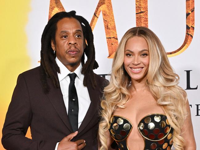 Jay-Z and Beyonce attend the premiere of Mufasa: The Lion King as he faced sexual assault allegations. Picture: AFP