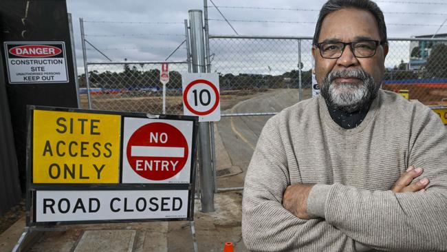 Kaurna traditional owner elder Tim Agius at the new WomenÃs and ChildrenÃs site on Port Rd.Saturday,June,8,2024.Picture Mark Brake