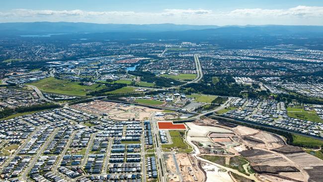 The Mango Hill development site (marked) snapped up by a local developer who plans to build a retail convenience centre.