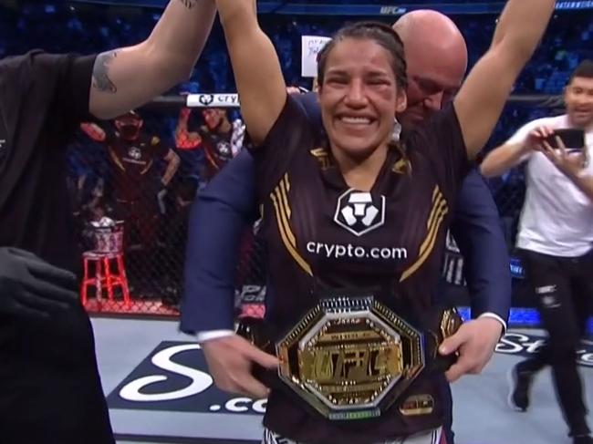 Julianna Pena shocked the world to defeat Amanda Nunes. Picture: Main Event