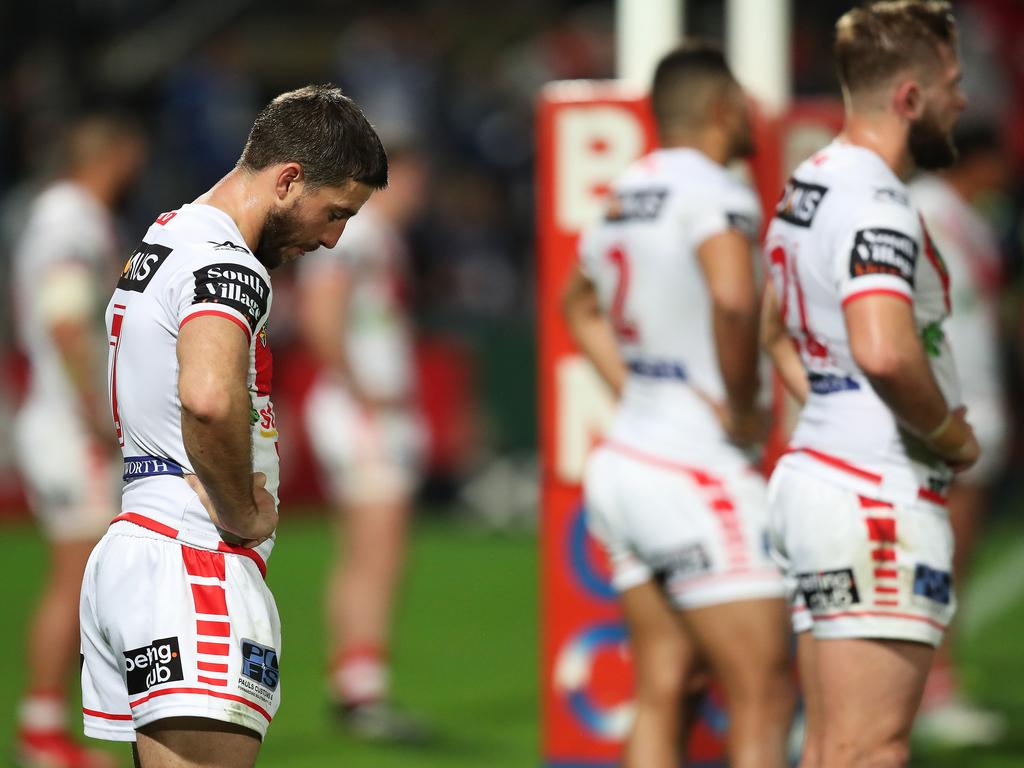 The Dragons are mired in a terrible slump. Picture: Brett Costello