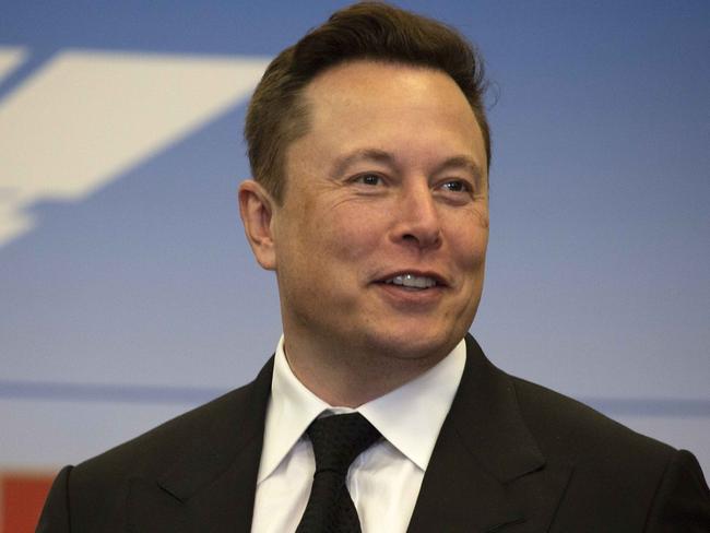 CAPE CANAVERAL, FL - MAY 27: Elon Musk, founder and CEO of SpaceX, participates in a press conference at the Kennedy Space Center on May 27, 2020 in Cape Canaveral, Florida. NASA astronauts Bob Behnken and Doug Hurley were scheduled to be the first people since the end of the Space Shuttle program in 2011 to be launched into space from the United States, but the launch was postponed due to bad weather. (Photo by Saul Martinez/Getty Images)