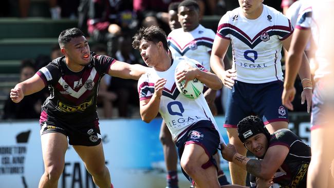 Tyler Peckham-Harris playing last season for Ipswch SHS - he was also outstanding for the Jets in Meninga Cup. Picture: zak Simmonds