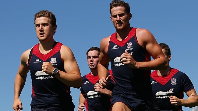 Melbourne midfielder Jack Trengove is back running. Picture: Getty