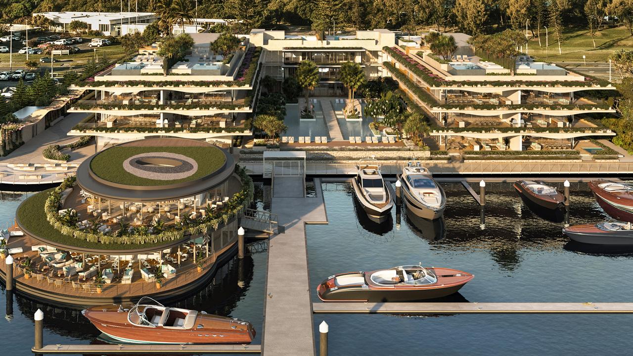 Artist impressions of the Mantaray Marina and Residences development on The Spit.