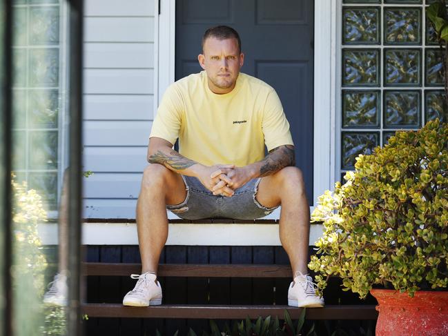 Sum Yung Guys head chef and part-owner Matt Sinclair isolating at home. Picture: Lachie Millard