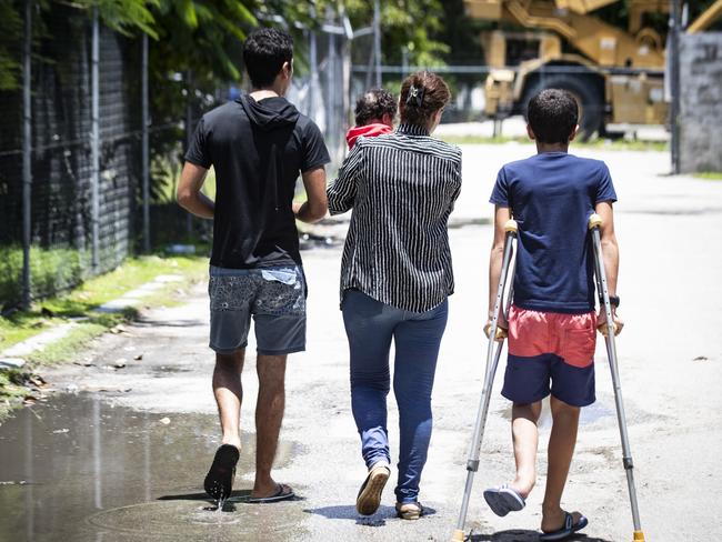 Asylum seekers on Nauru in 2018. Picture: Jason Oxenham/AP