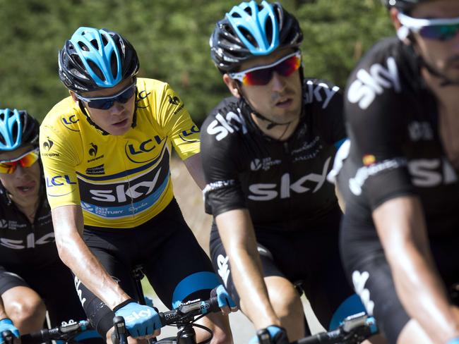 Britain's Christopher Froome (L) rides during the sixth stage of the Criterium du Dauphine.