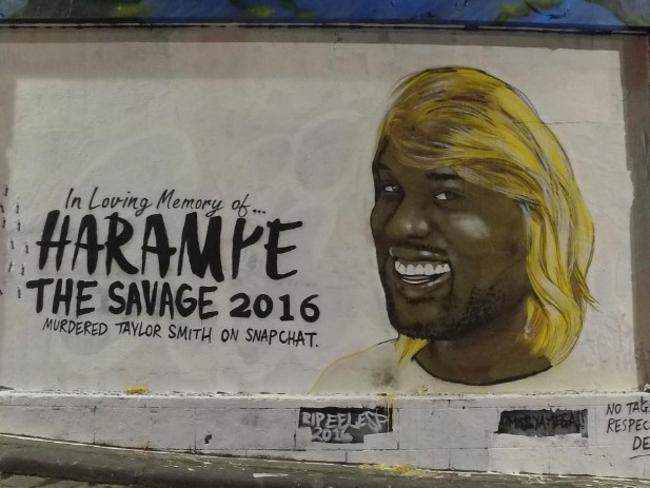 It was later changed to feature Kanye West with a mop of blonde hair. Picture: AAP Image/Instagram, Lush