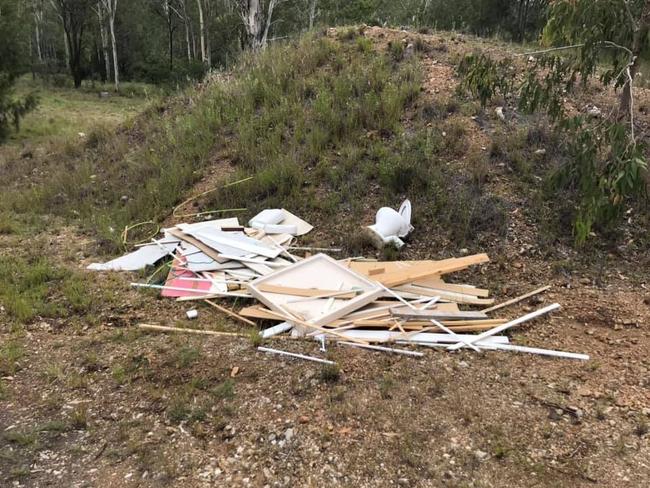 LOW BLOW: Bathroom rubbish dumped illegally at a Kilkivan property has been described as a 'low act'. Picture: Kylie Dowling