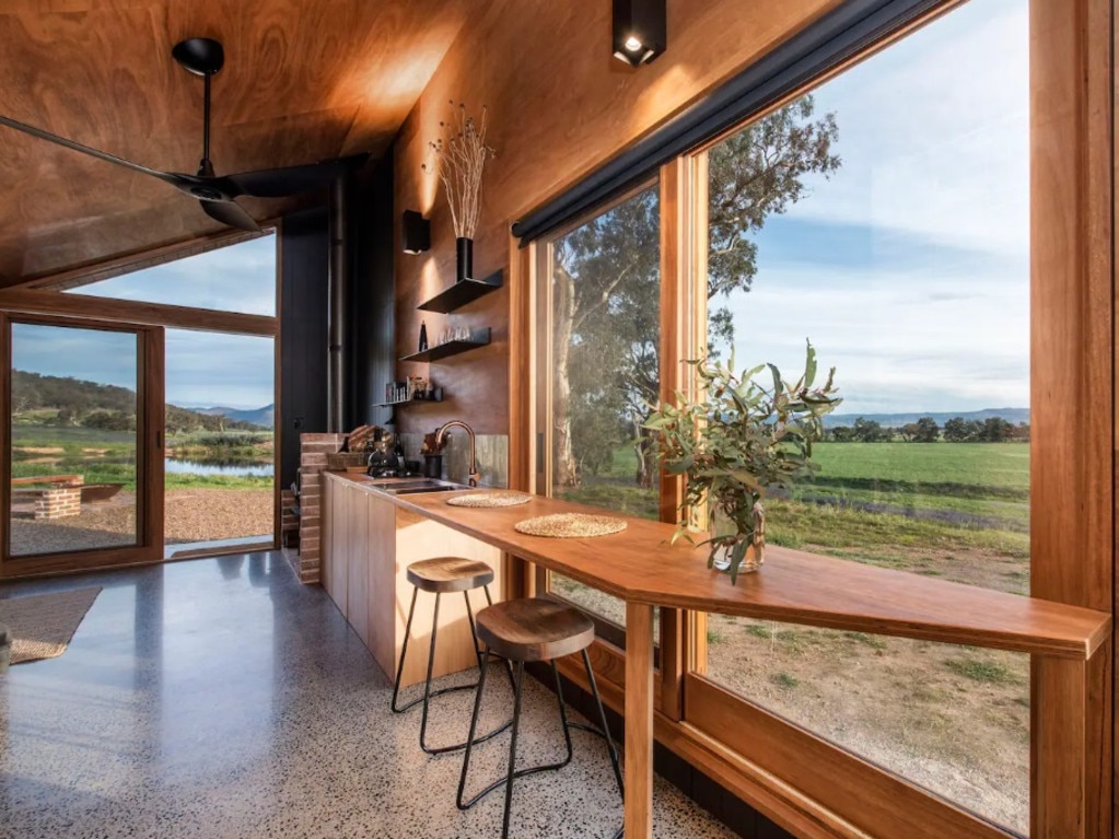 It was designed by an architect to optimise views of the land – it overlooks Mudgee valley.