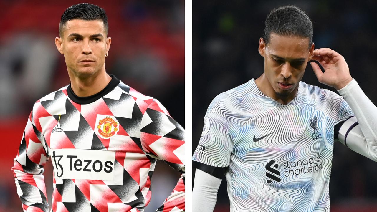 Cristiano Ronaldo was dropped to the bench while Virgil van Dijk had a poor game by his lofty standards. Picture: Getty