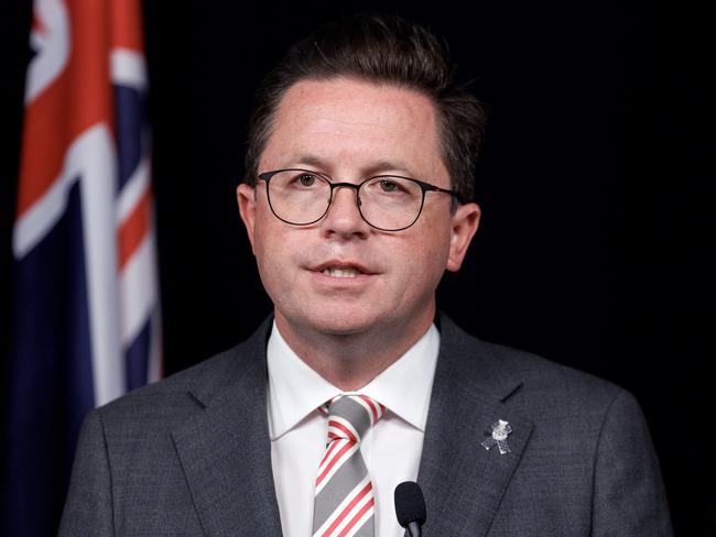 Police Minister Anthony Carbines refuses to concede that the state government should have acted sooner to halt the soaring crime rate. Picture: David Geraghty