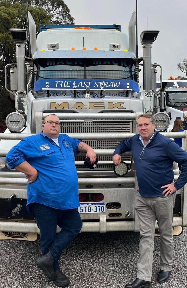 WA livestock truckie Ben Sutherland (left) started the rapidly growing political campaign, Keep the Sheep.