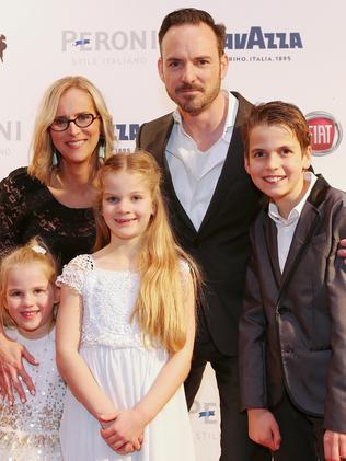 Benjamin with wife Natalie and children Chiara, Chloe and Luca. Picture: Julie Kiriacoudis