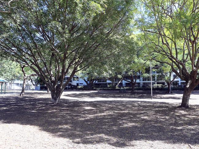 There have been a series of dog baitings at New Farm Park which has led to some deaths.Photo of the empty off leash area at the park.11th August 2019 Brisbane AAP Image/Richard Gosling