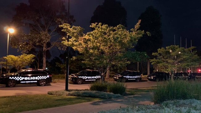 The scene at Banjo Paterson Park in Lynbrook last night. Picture: Facebook