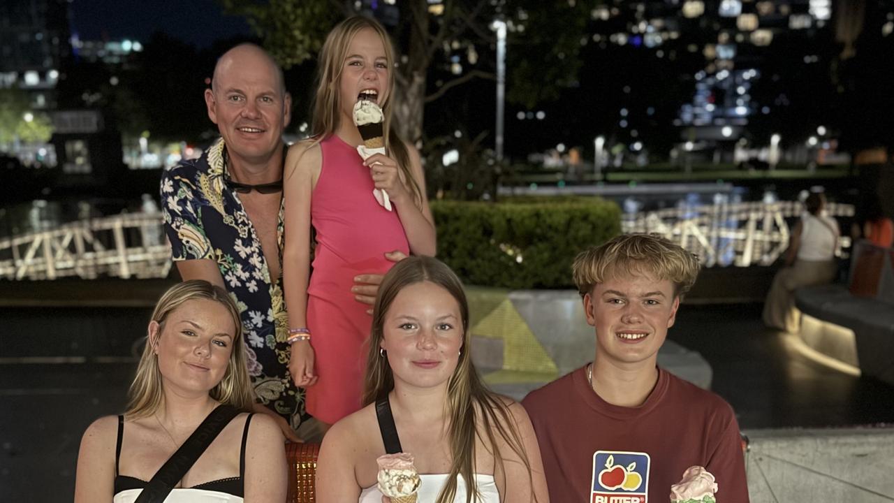 Cam McLellan with kids Ruby, 8, Hannah, 16, Lucy 13, and Gus, 14.