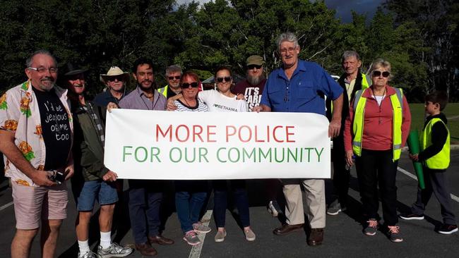 Residents took to he streets to voice concerns about the lack of police to crack down on rising crime.