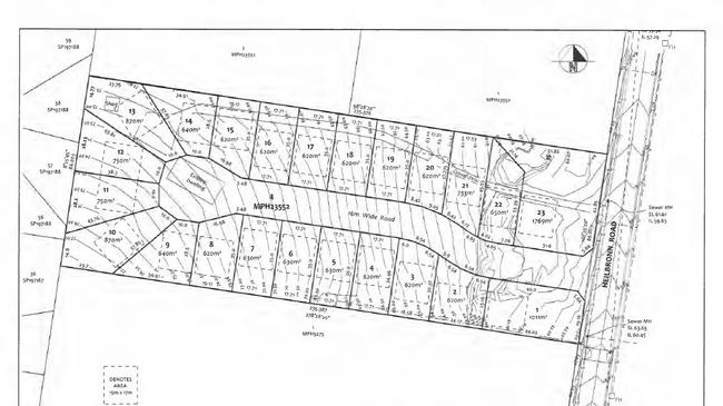 A new road running off Heilbronn Rd will be built to allow access to the blocks if the subdivision is approved.