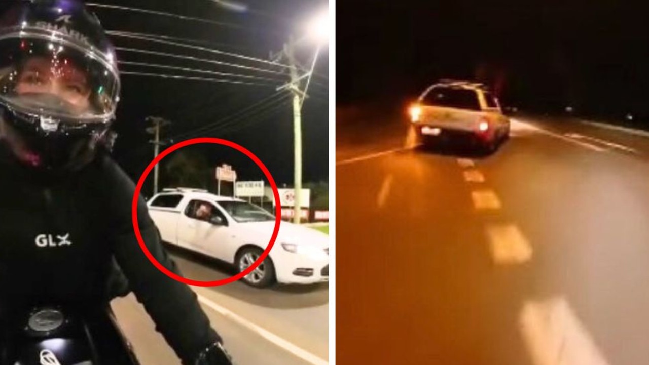 A biker has shared video of a road rage incident with a driver. Picture: TikTok