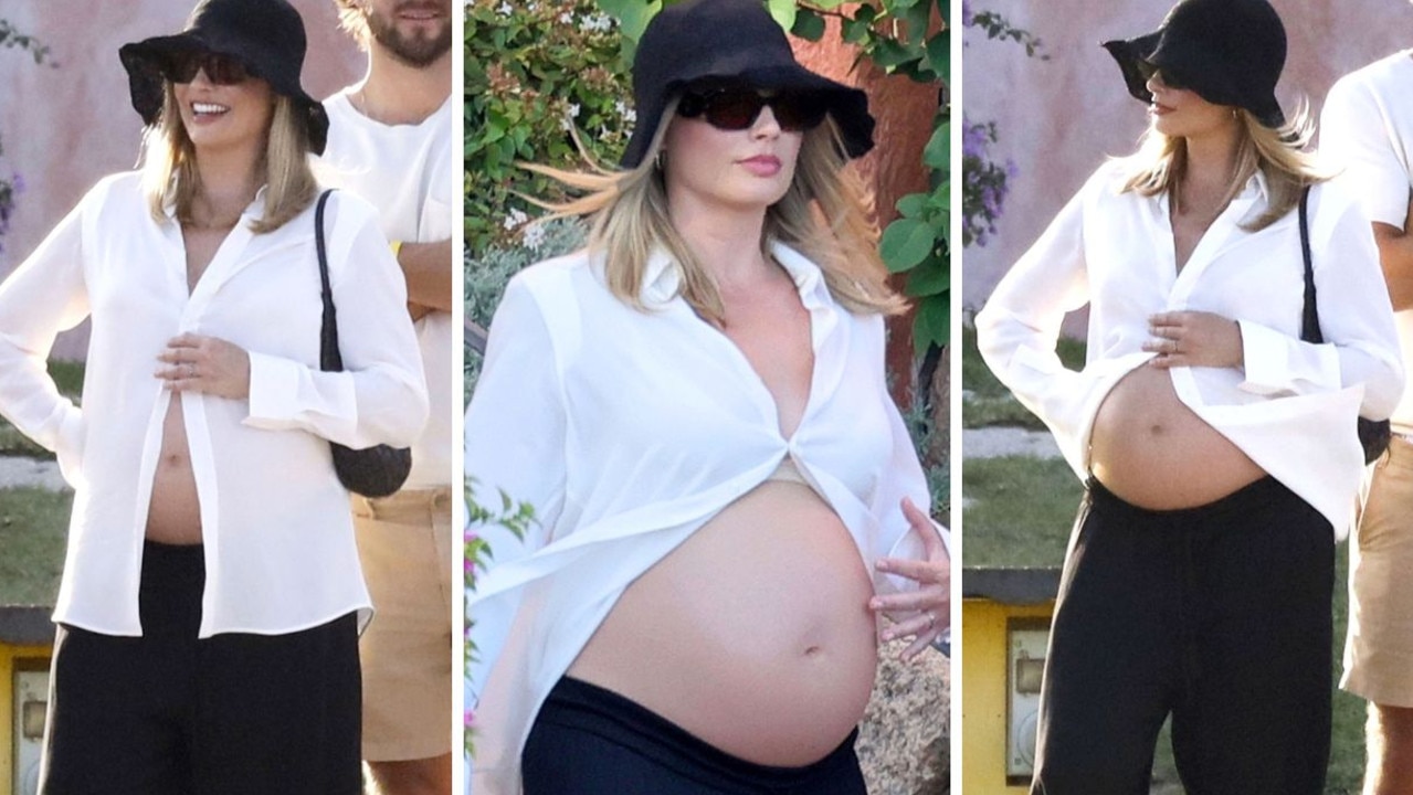 Margot Robbie shows off baby bump in new pics