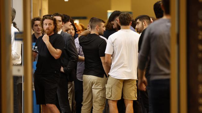 Hundreds of members of the Newington Old Boys Union crammed into the Wesley Conference Centre in Sydney earlier this year for a special general meeting sparked by the co-ed debate. Picture: Jonathan Ng