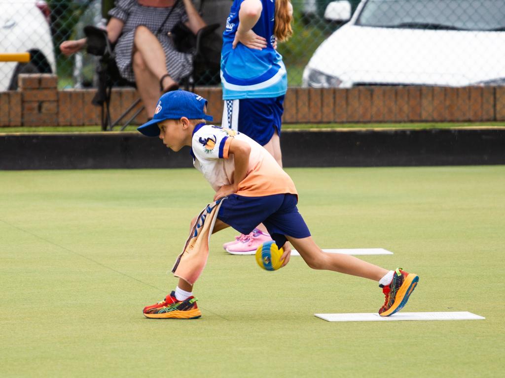 Young Steven Bird-Monk puts his weight behind a roll.