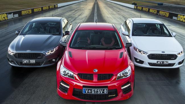 Ford Falcon XR6 Sprint, XR8 Sprint and Holden GTS comparison shoot. Picture: Supplied