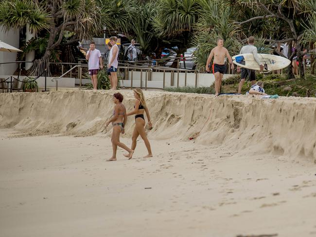 Erosion at  Burleigh. Picture: Jerad Williams