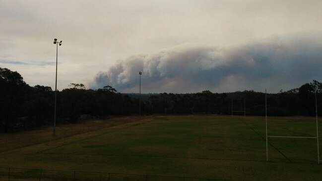 The Gospers Mountain fire seen from the Bilpin area Picture: Twitter