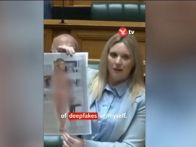 'Absolutely terrifying': NZ MP holds up naked deepfake photo of herself in parliament