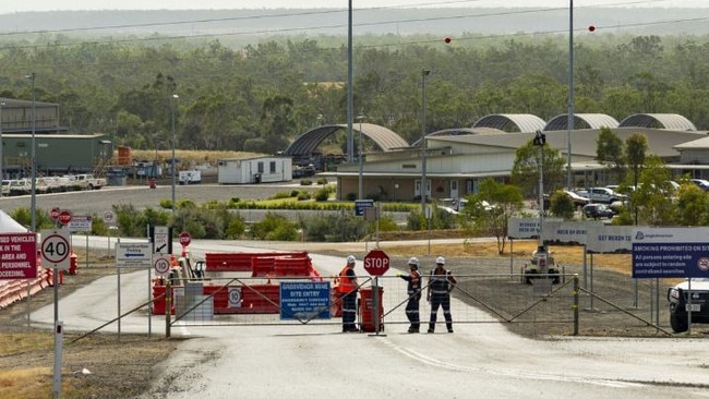 The entry to Grosvenor Mine, near Moranbah, was closed following a blast. Picture: Daryl Wright