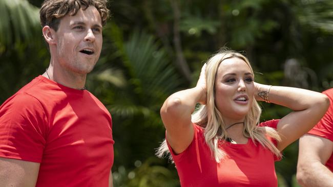 Ryan Gallagher and Charlotte Crosby on I'm A Celebrity … Get Me Out Of Here! Picture: Channel 10