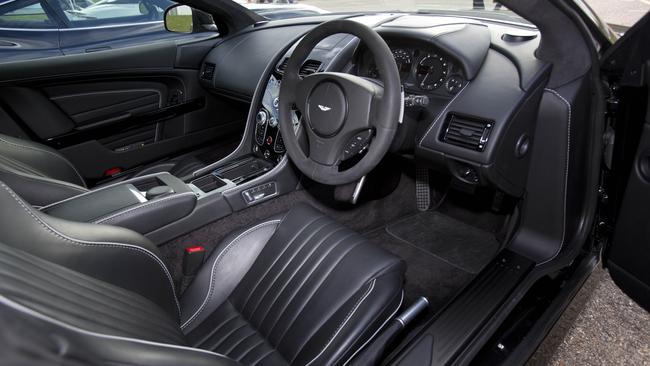 Sleek look interior; as you would expect from Aston Martin. Pix: Tim Anderson/ C20th Fox